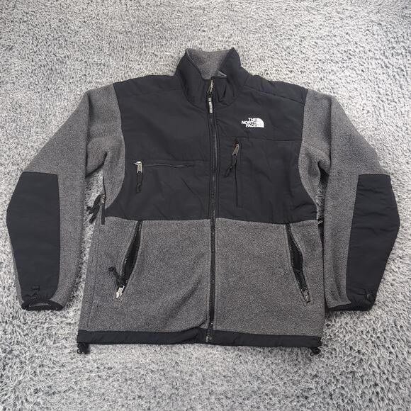 The North Face Jacket Men Small Gray Black Fleece Winter Ski Outdoor Casual Zip - Picture 1 of 6